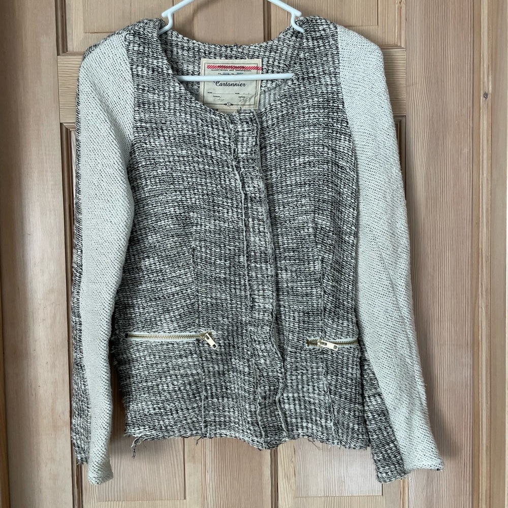 Button up sweater jacket